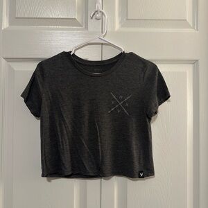 Women's Charcoal Graphic Gym Tee